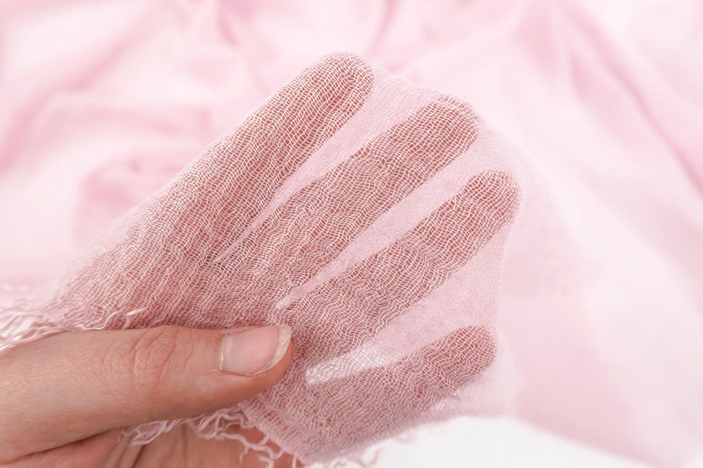 Candy Pink Gauze Scarf