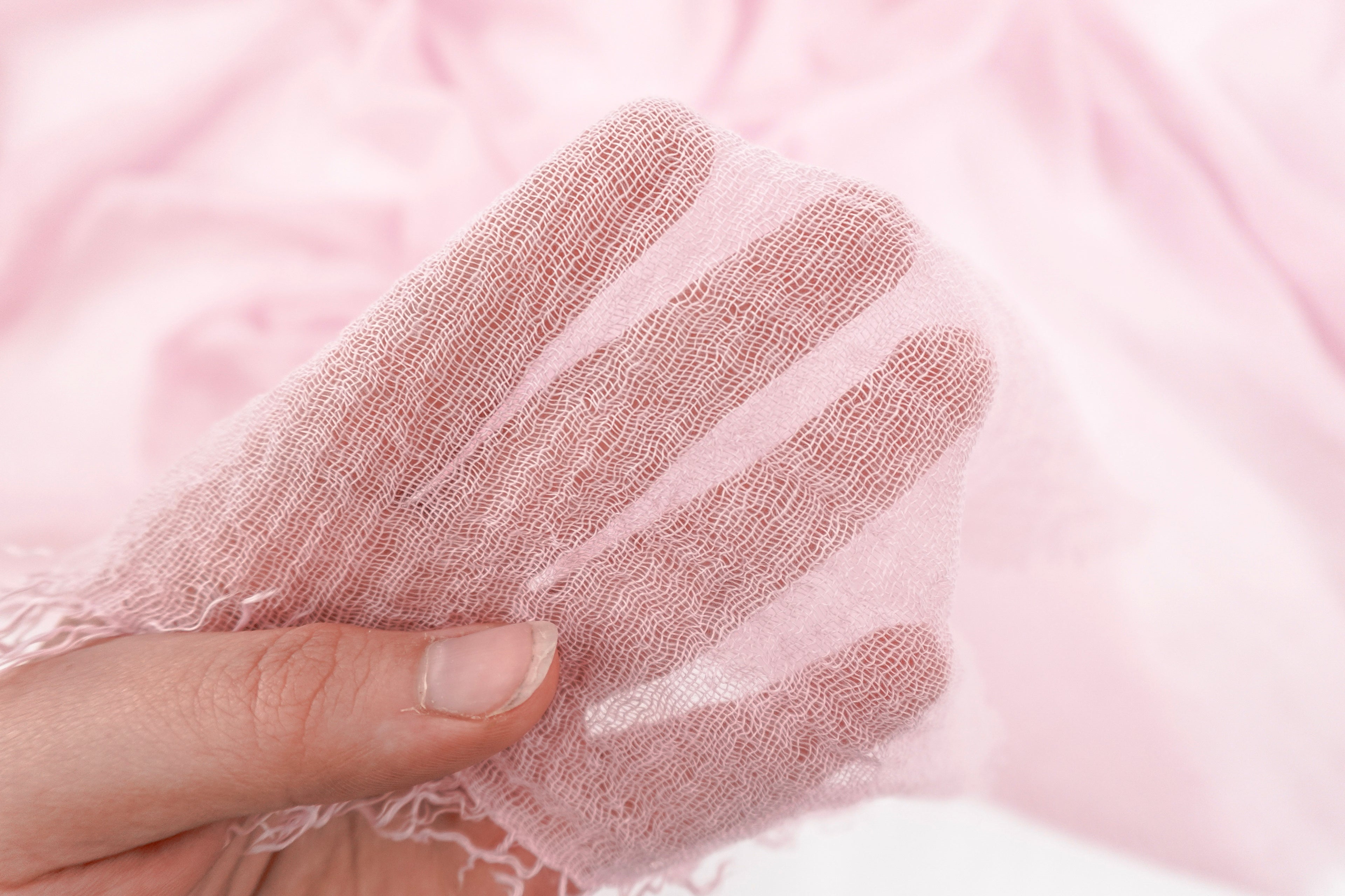 Candy Pink Gauze Scarf