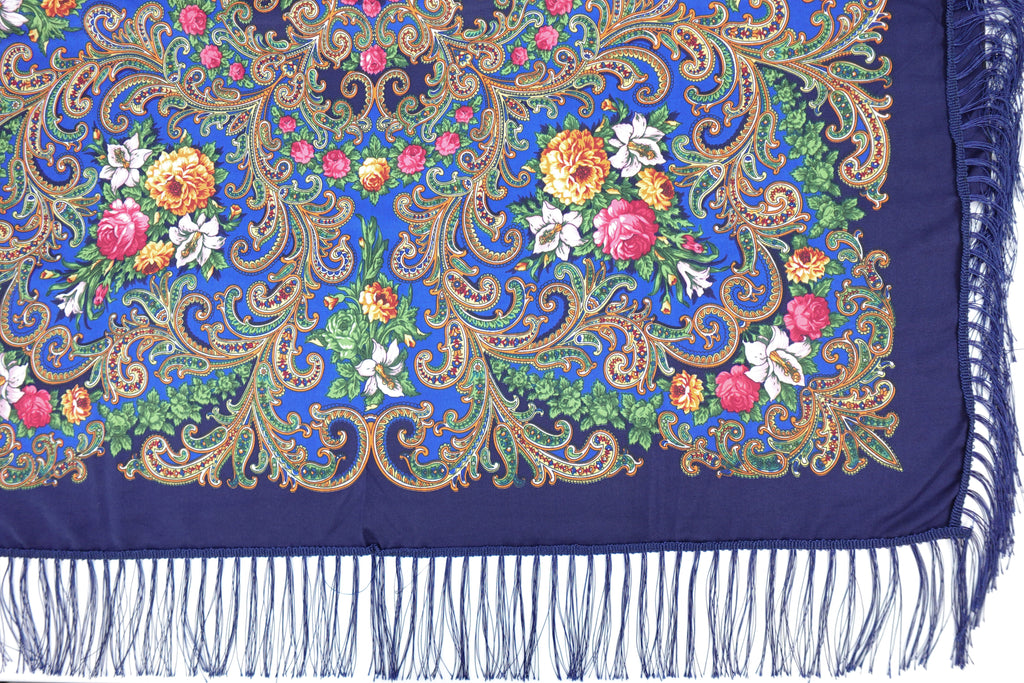 Navy Russia Style Church Scarf