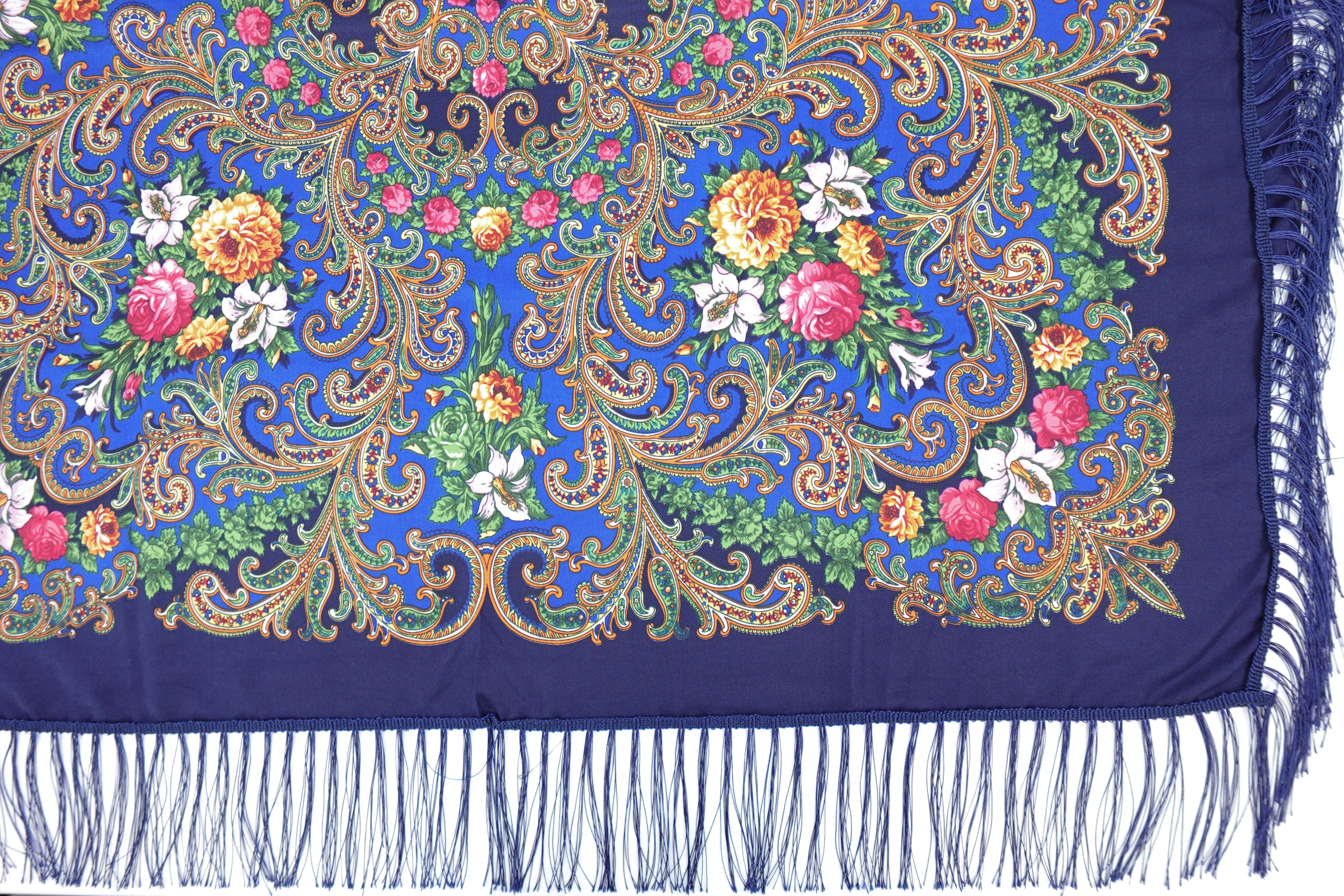 Navy Russia Style Church Scarf