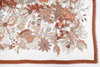 Saddle Extra Large Russia Style Church Scarf with Frayed Edge