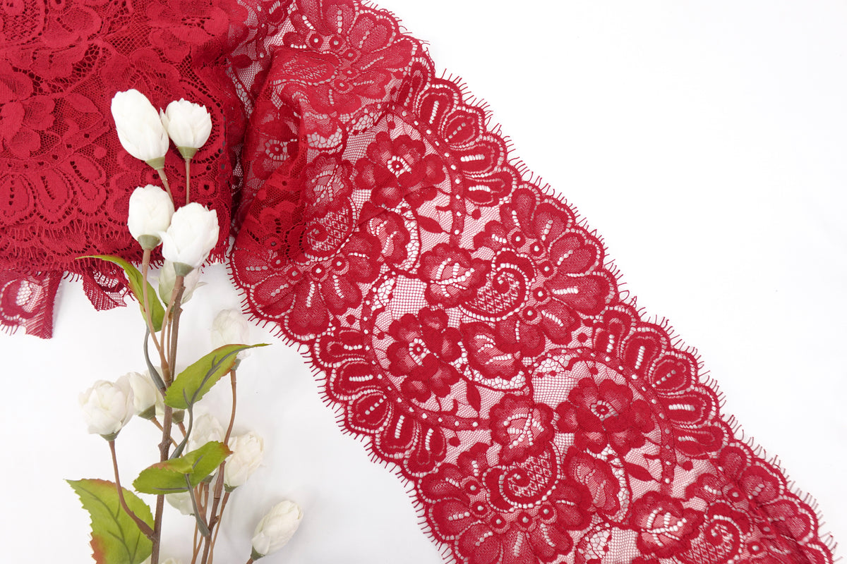 Burgundy 8" Lace