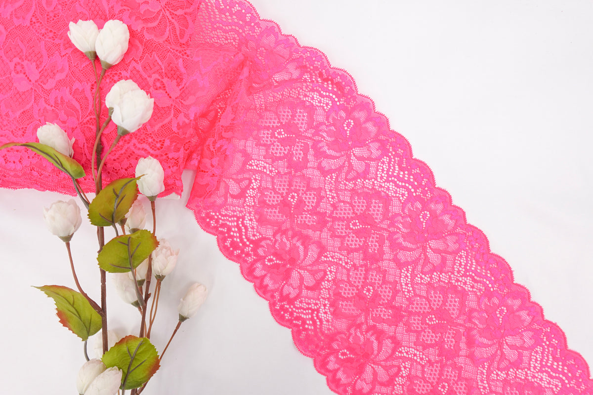 Hot Pink 8" Lace
