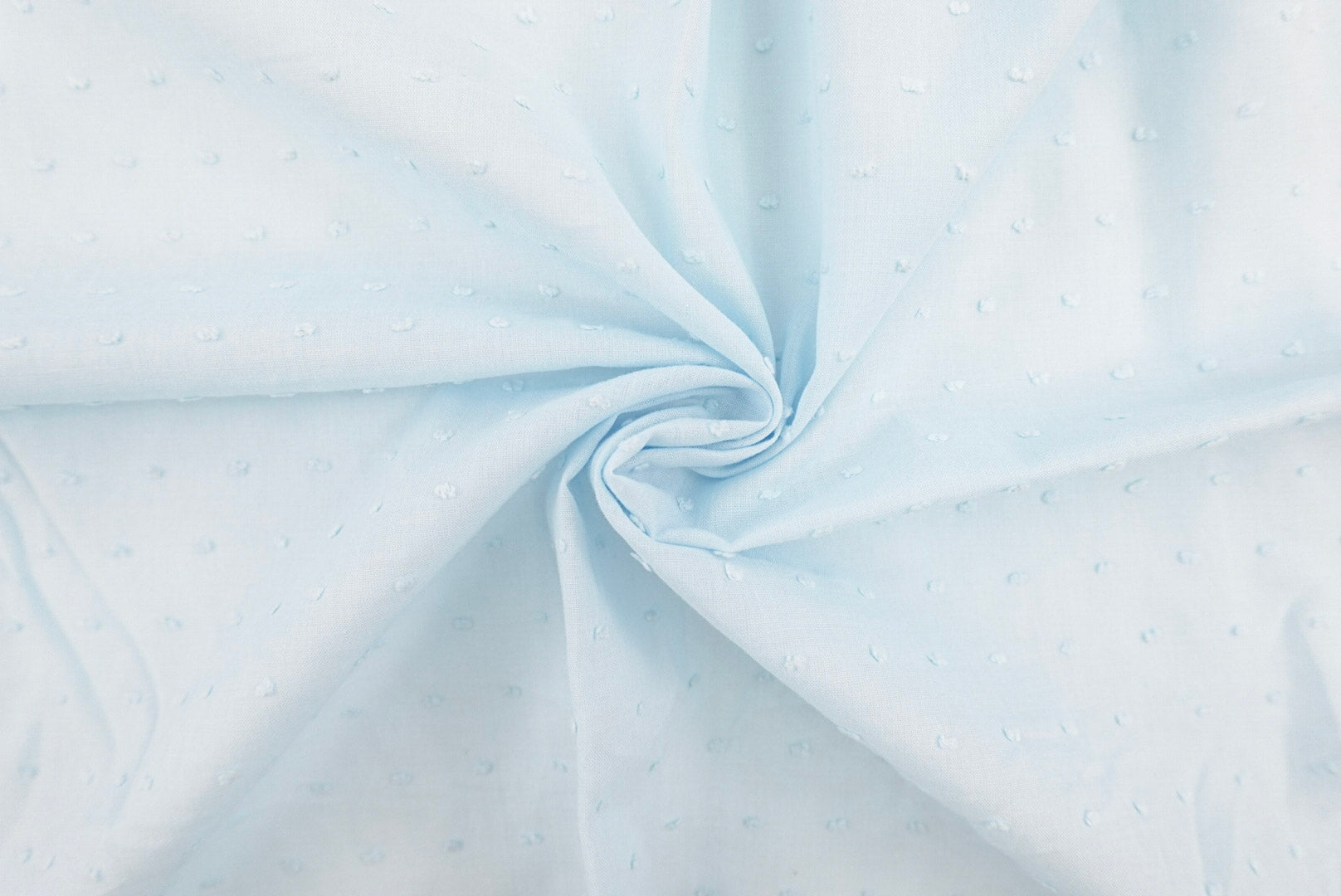 Bright Blue 100% Cotton Swiss Dot