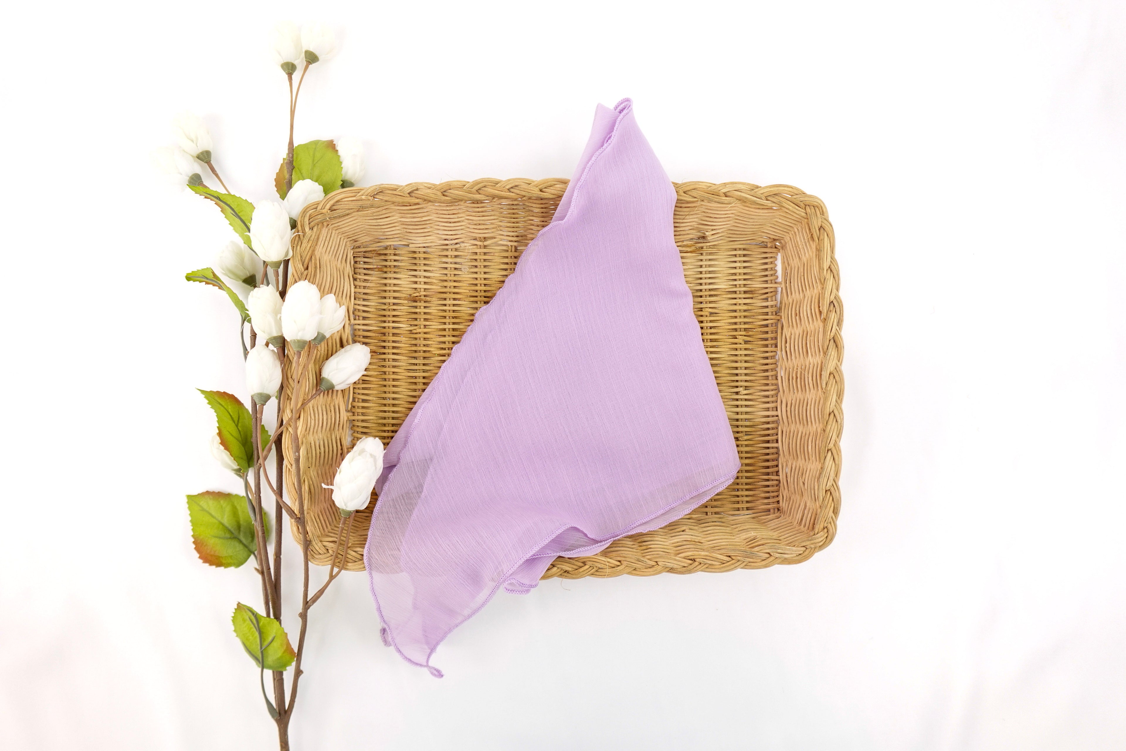 Orchid Bloom Thin Triangle Scarf