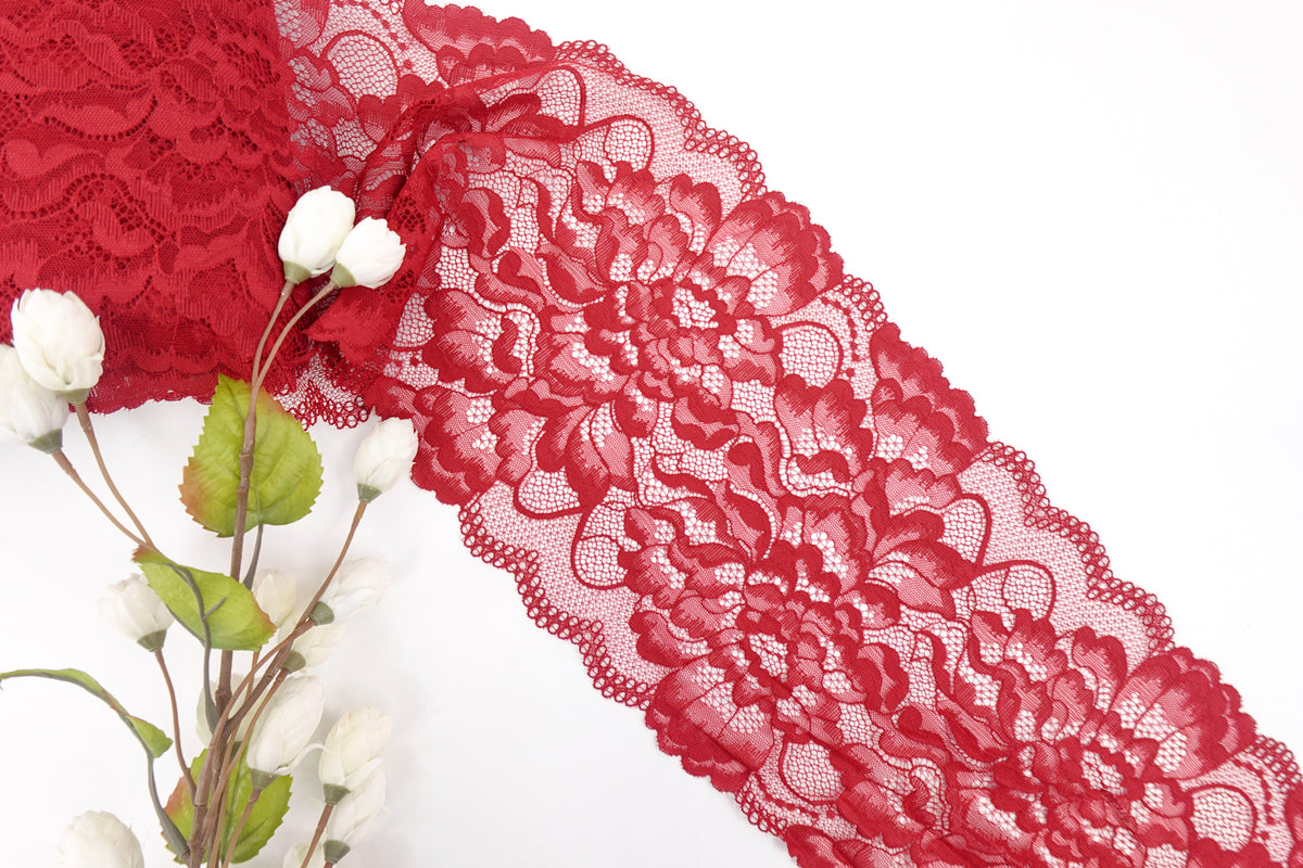 Burgundy 8" Lace