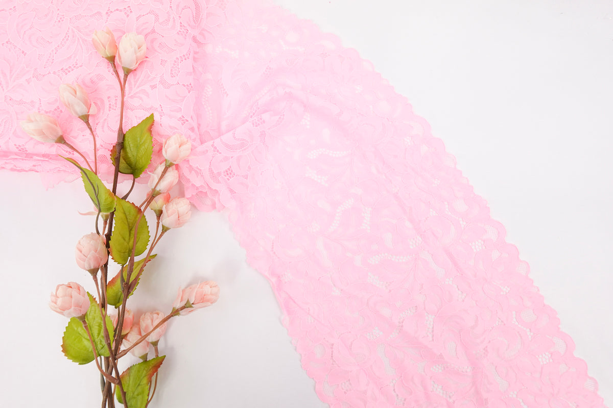 Bright Pink 9.25" Lace