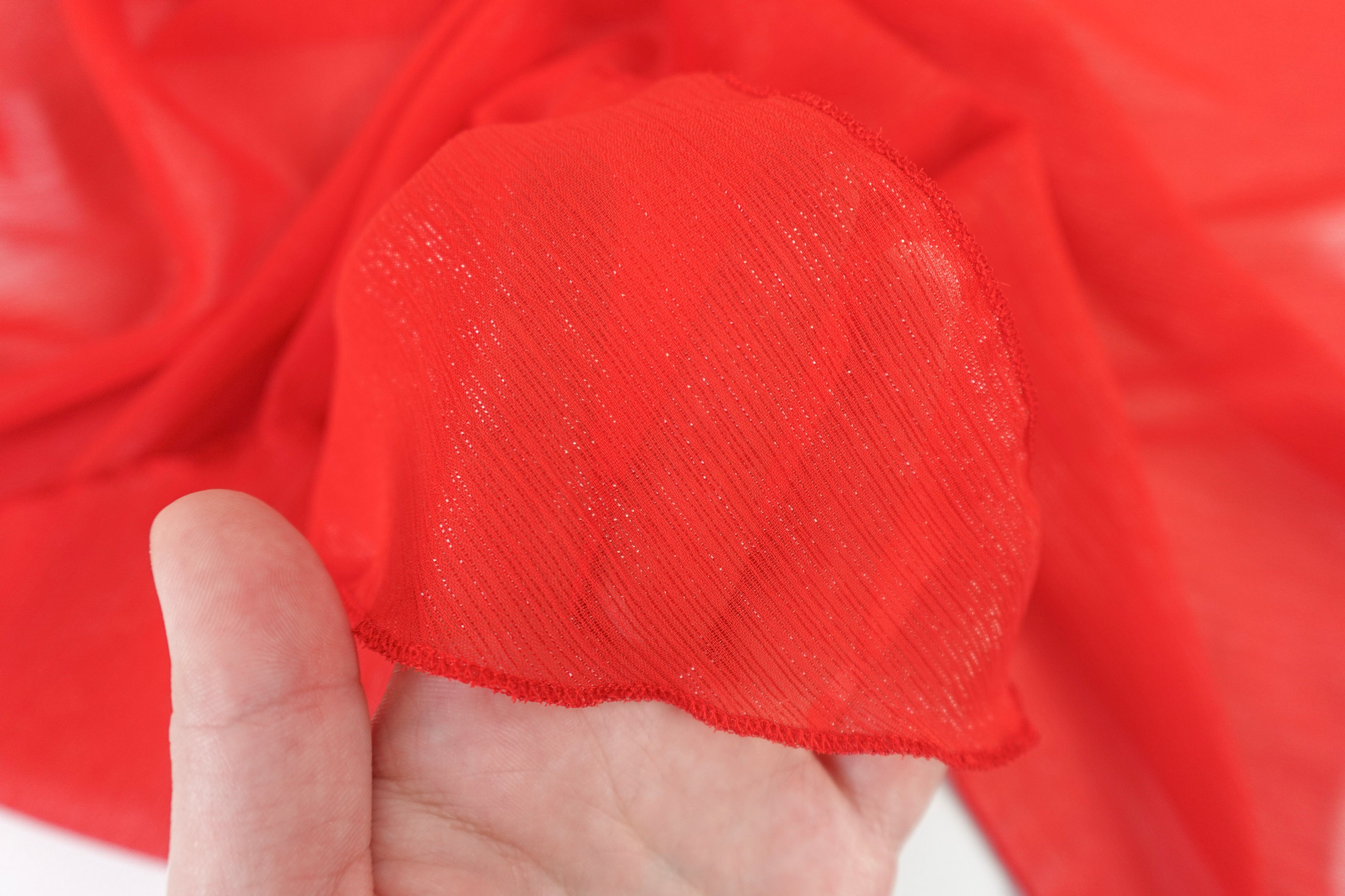 True Red Triangle Shimmer Scarf