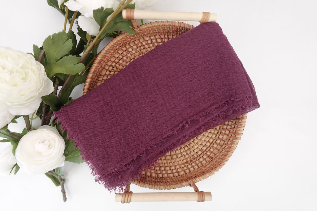 Muted Berry Gauze Scarf