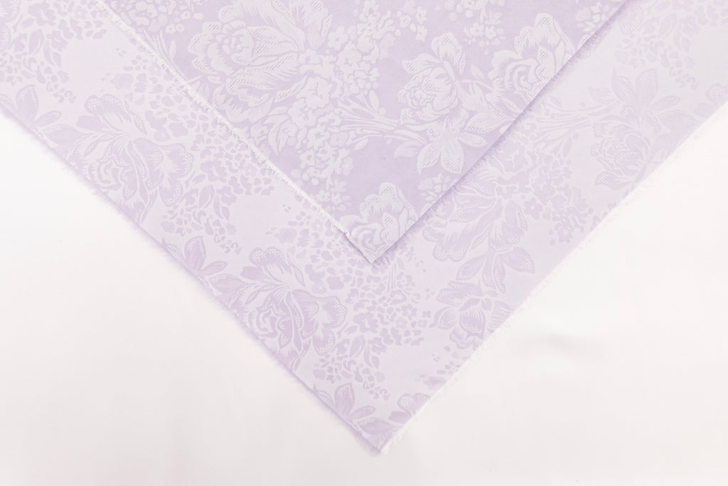 Bright Purple Roses Design Two Tone Church Scarf with Frayed Edge