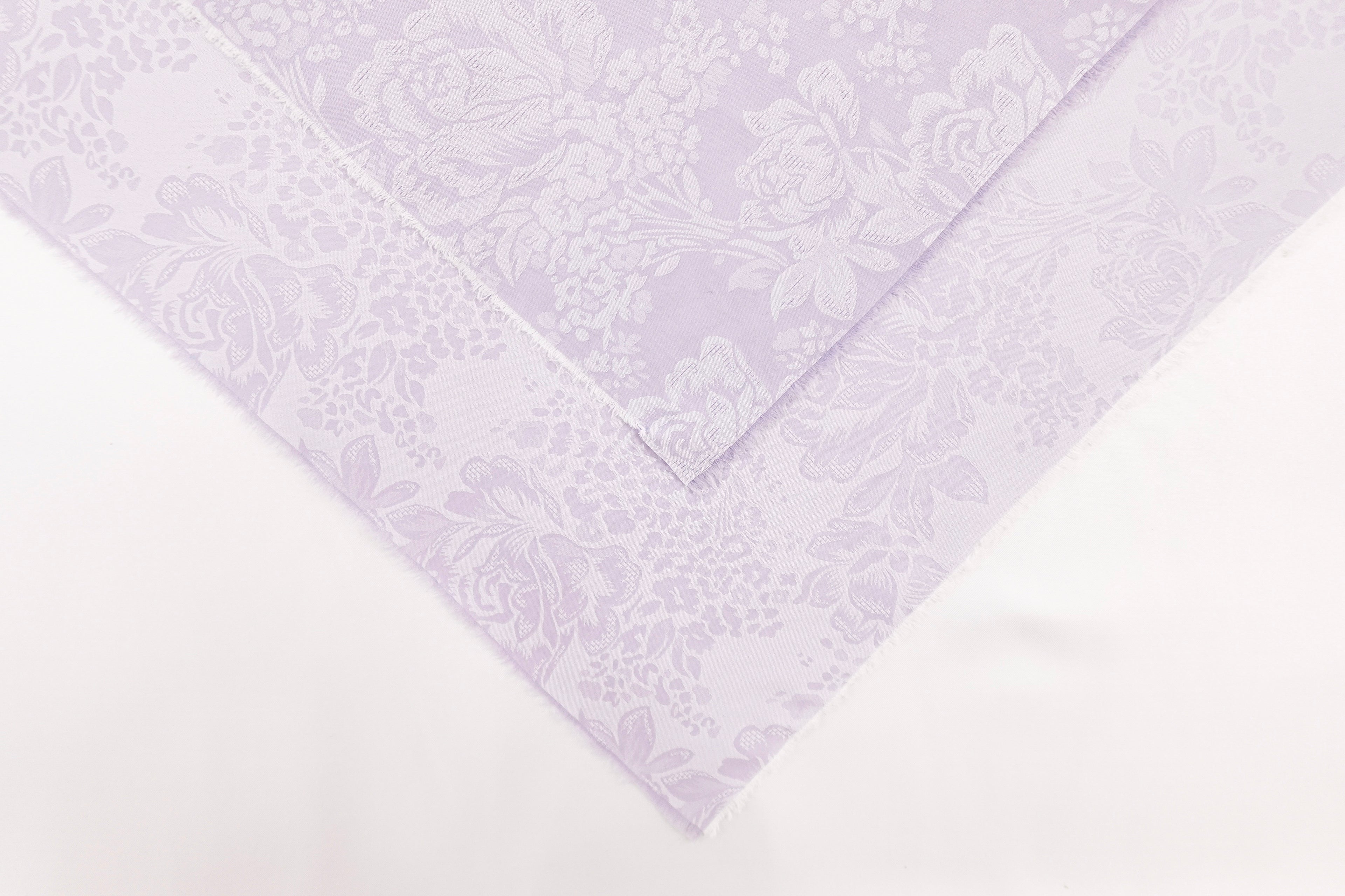 Bright Purple Roses Design Two Tone Church Scarf with Frayed Edge