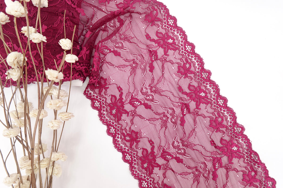 Magenta 8.75" Lace