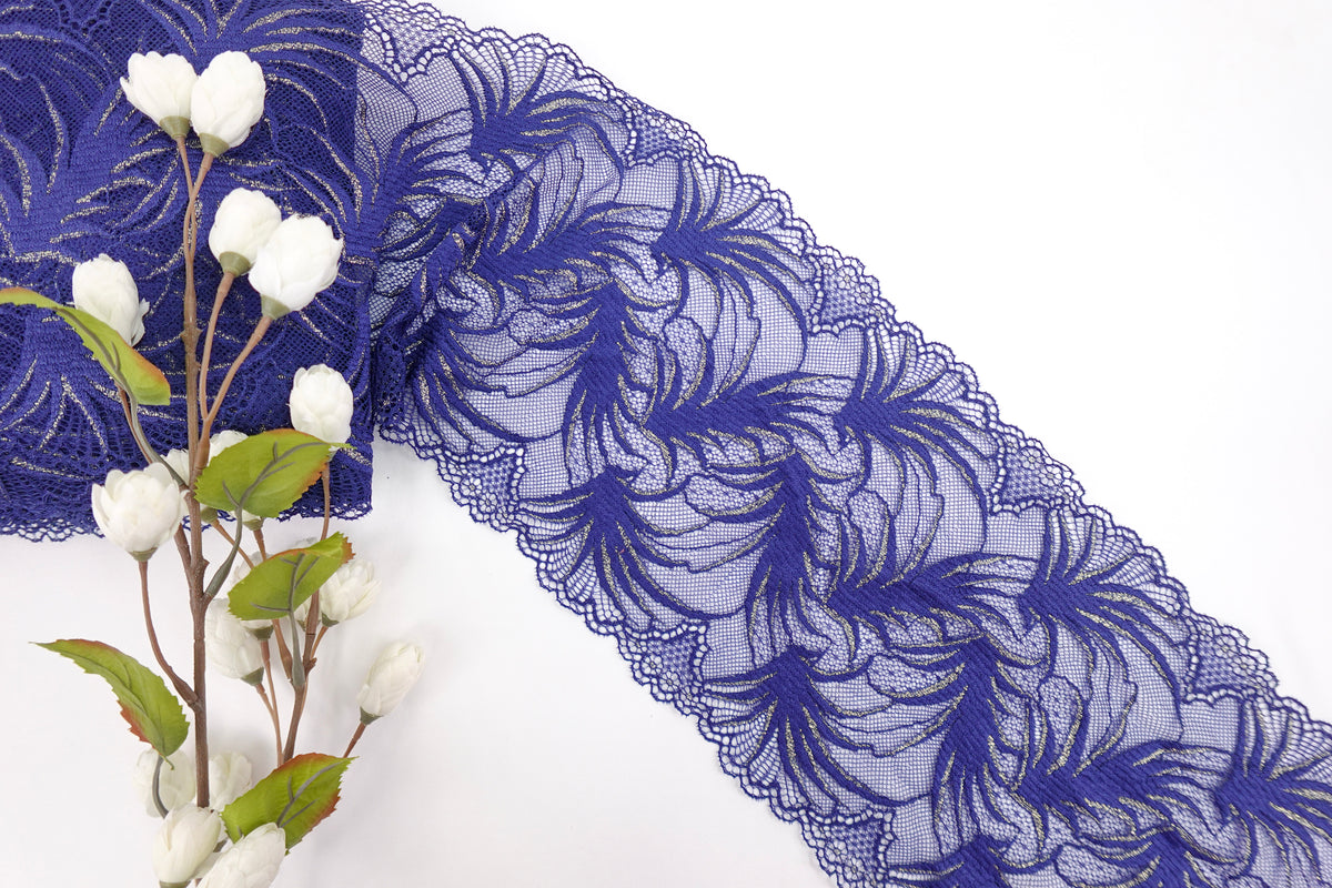 Navy 8" Lace