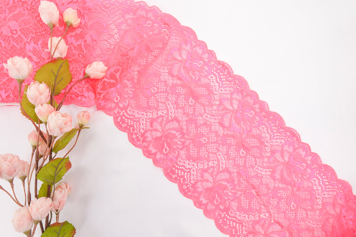Hot Pink 7.75" Lace
