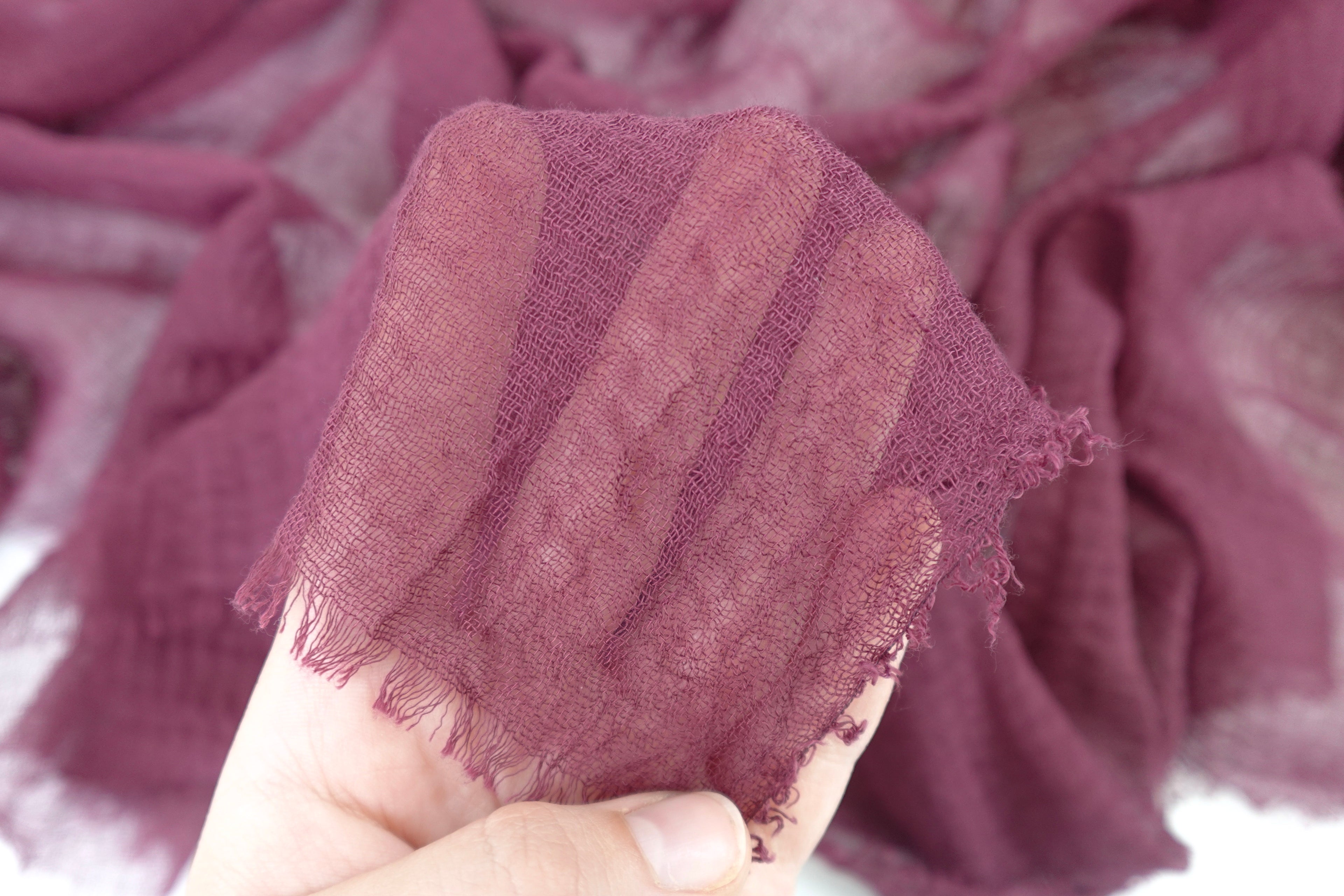 Muted Berry Gauze Scarf