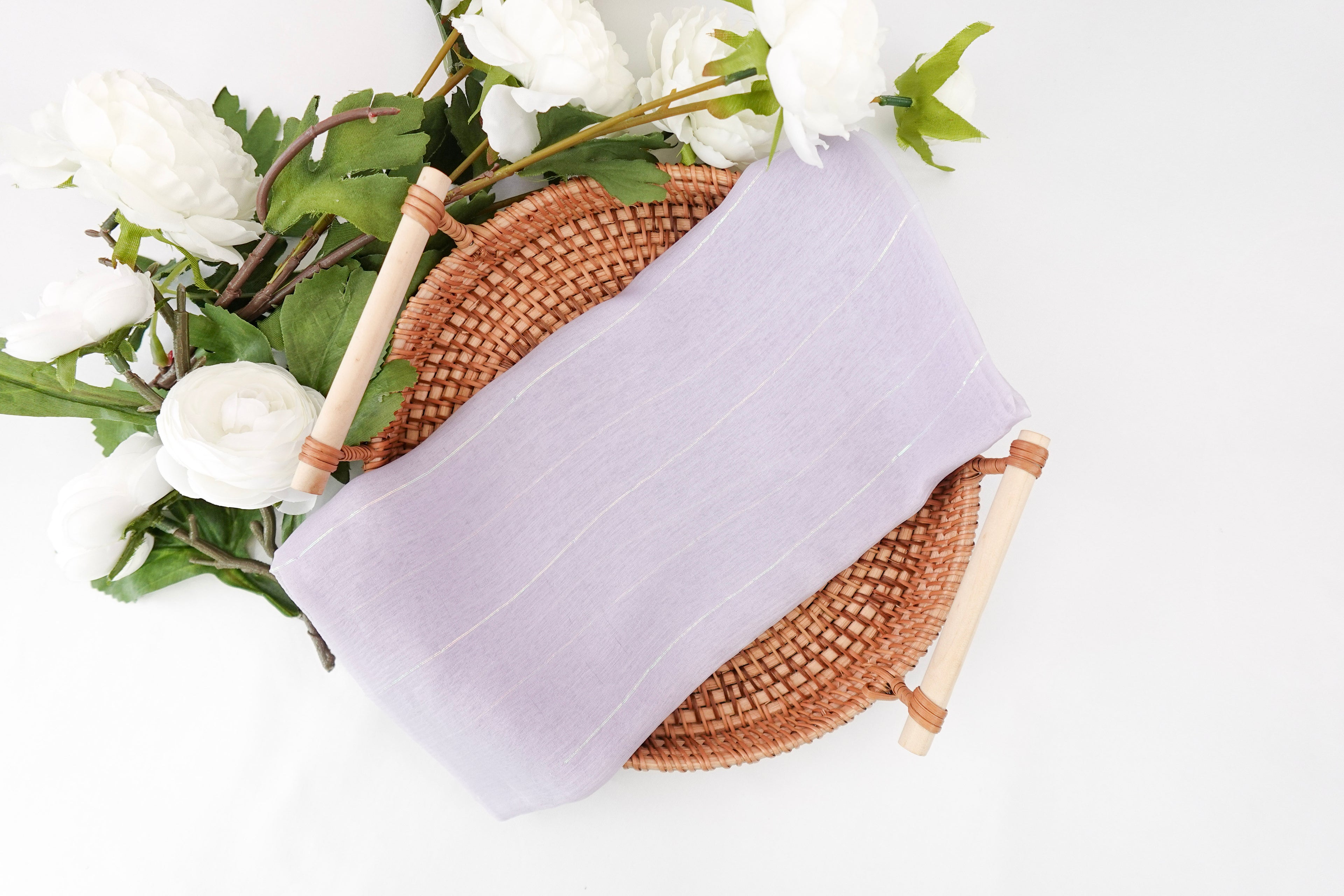 Purple Heather Square Scarf with Iridescent Details