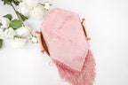Lily Pink Tone On Tone Church Scarf with Fringe