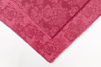Magenta Roses Design Two Tone Church Scarf with Frayed Edge