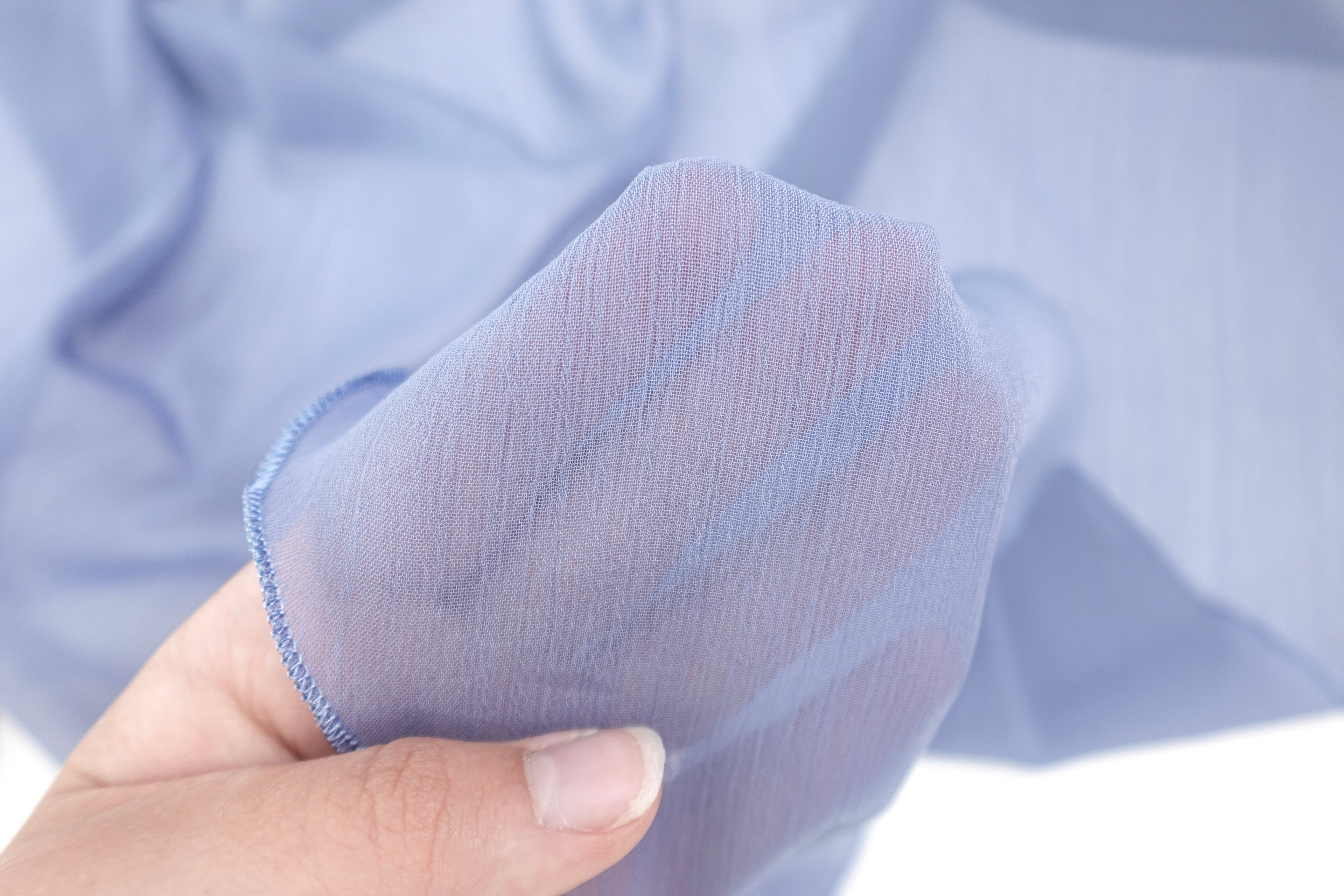 Dusk Blue Thin Triangle Scarf