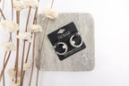 Silver Toned Pearl & Crystal  Triple Band Hoop Earrings