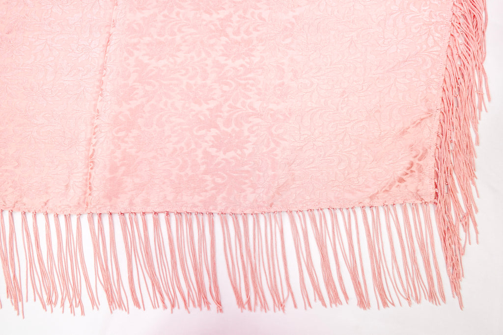 Lily Pink Tone On Tone Church Scarf with Fringe