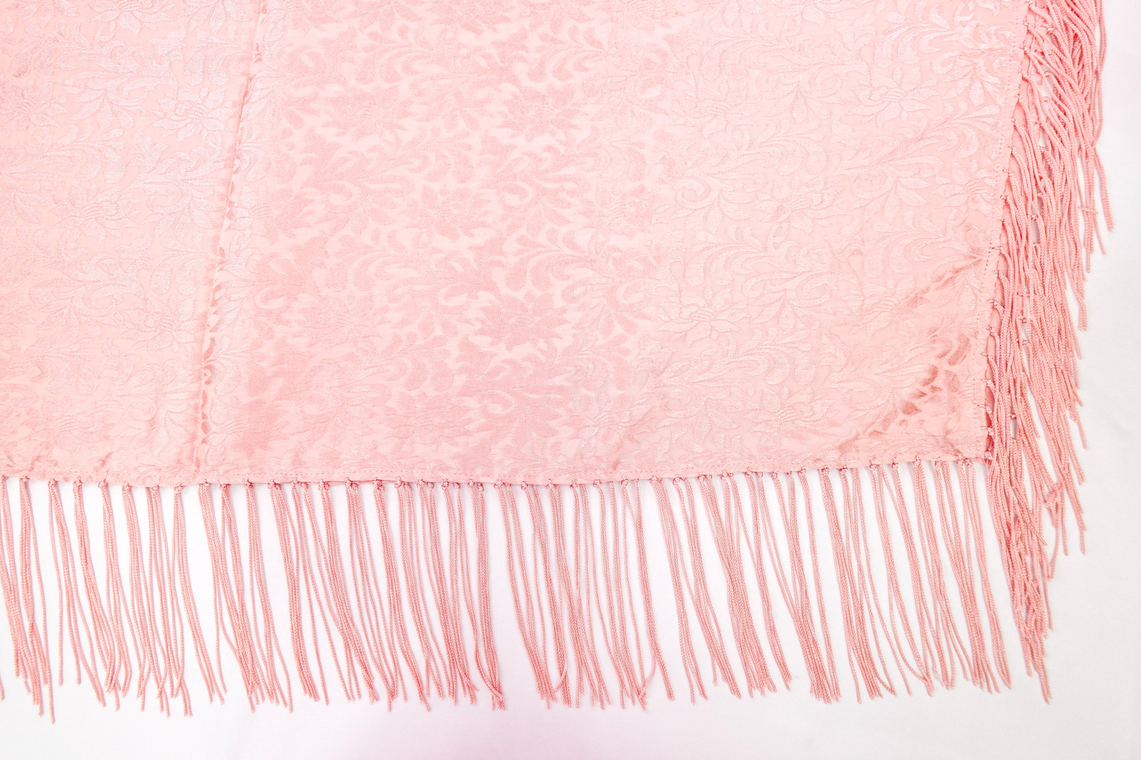Lily Pink Tone On Tone Church Scarf with Fringe