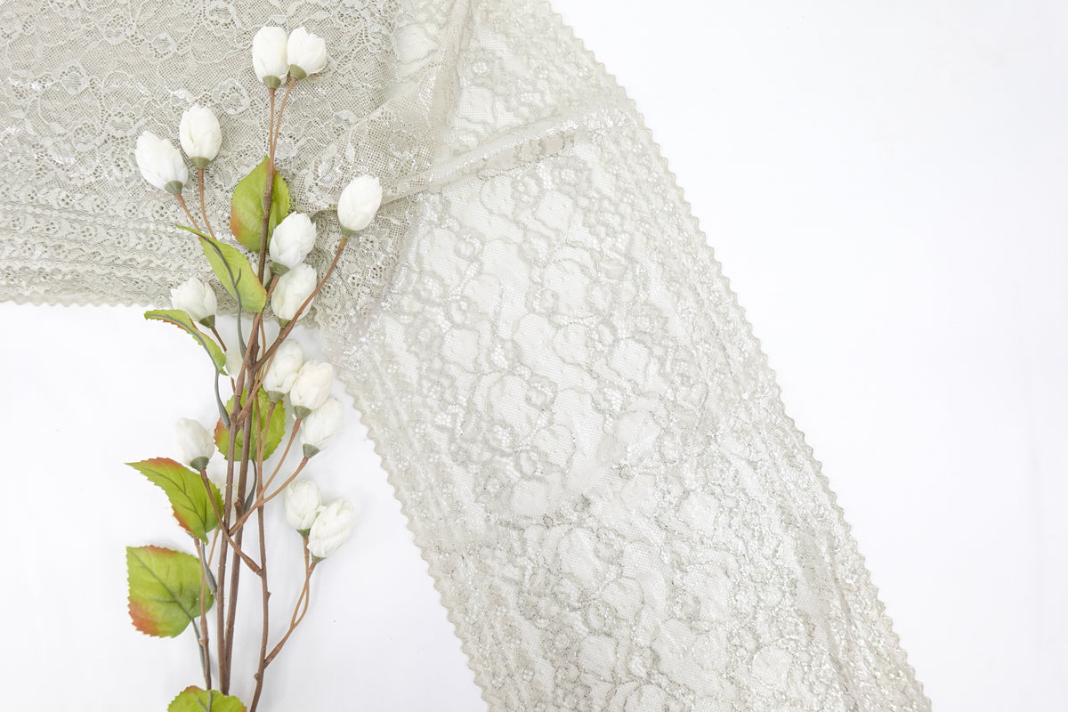 Silver 9.25" Lace