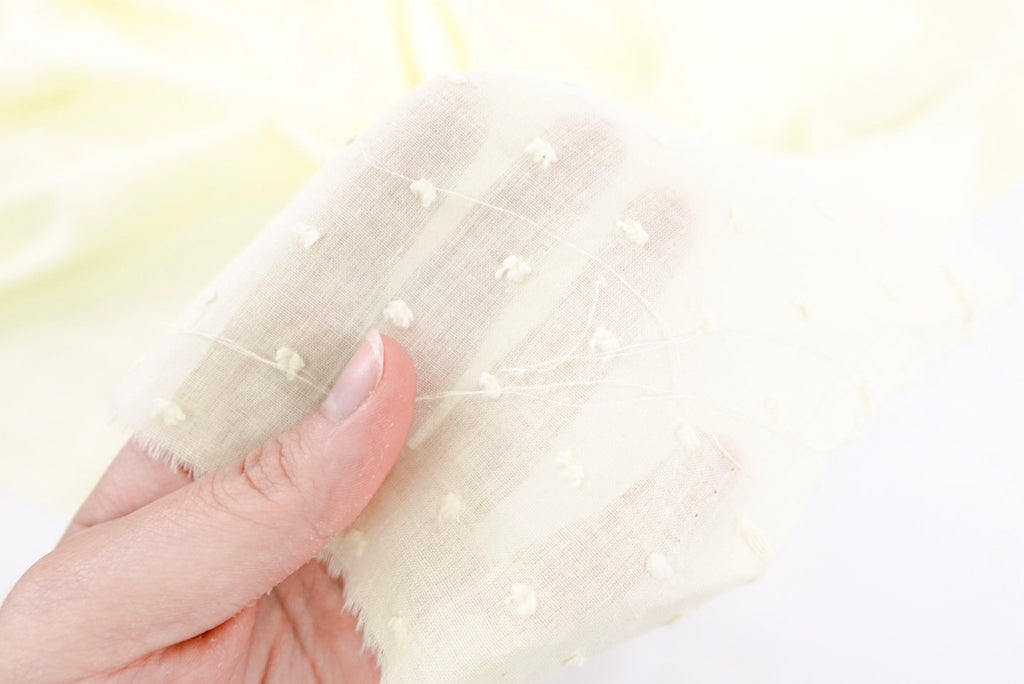 Daffodil 100% Cotton Swiss Dot