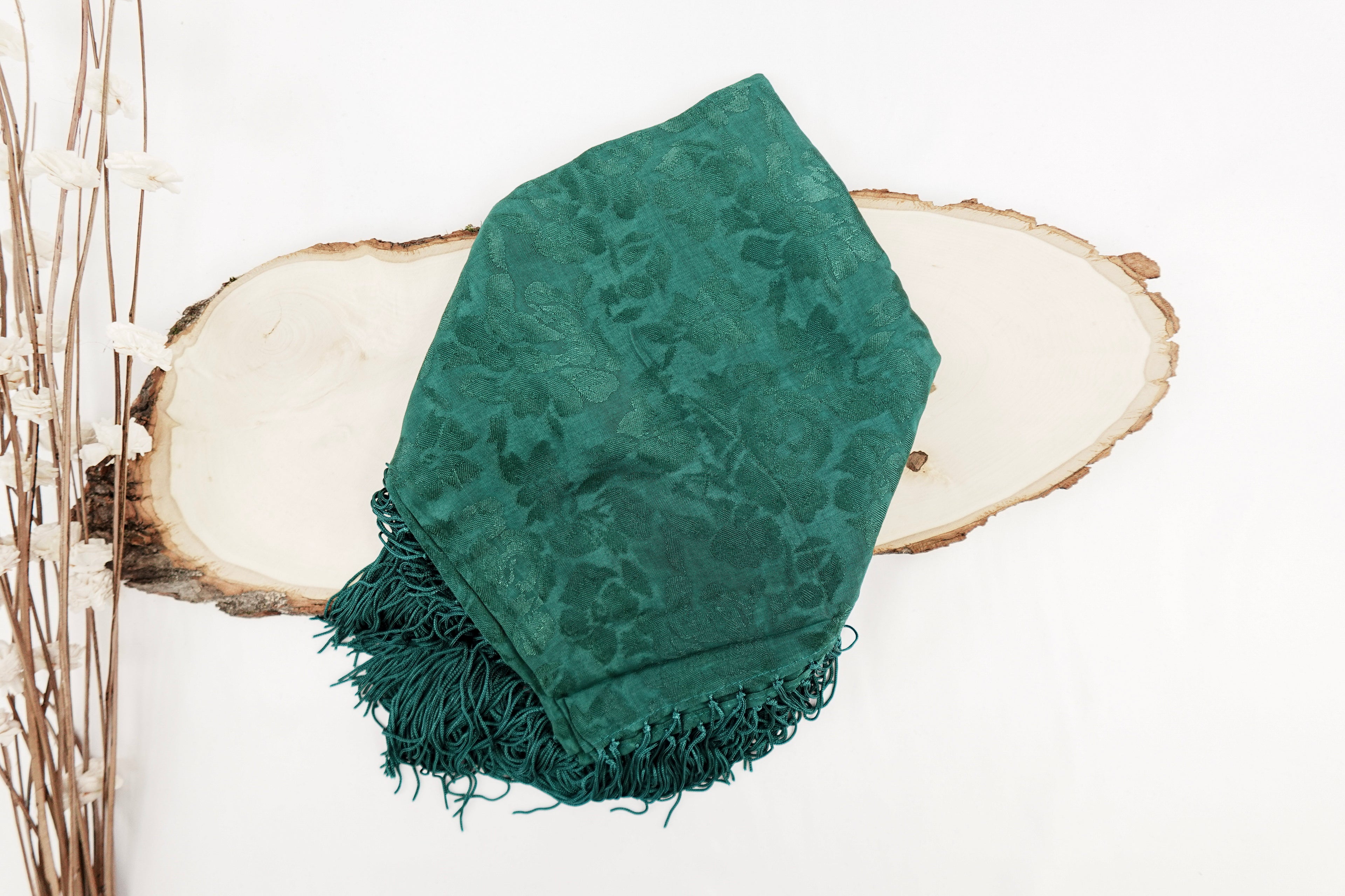 Jasper Tone On Tone Church Scarf with Fringe