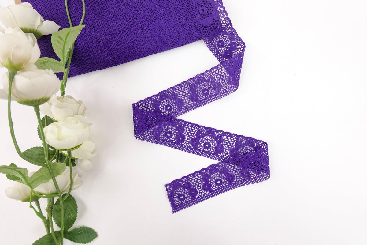 Dark Indigo 1.5" Lace Trim