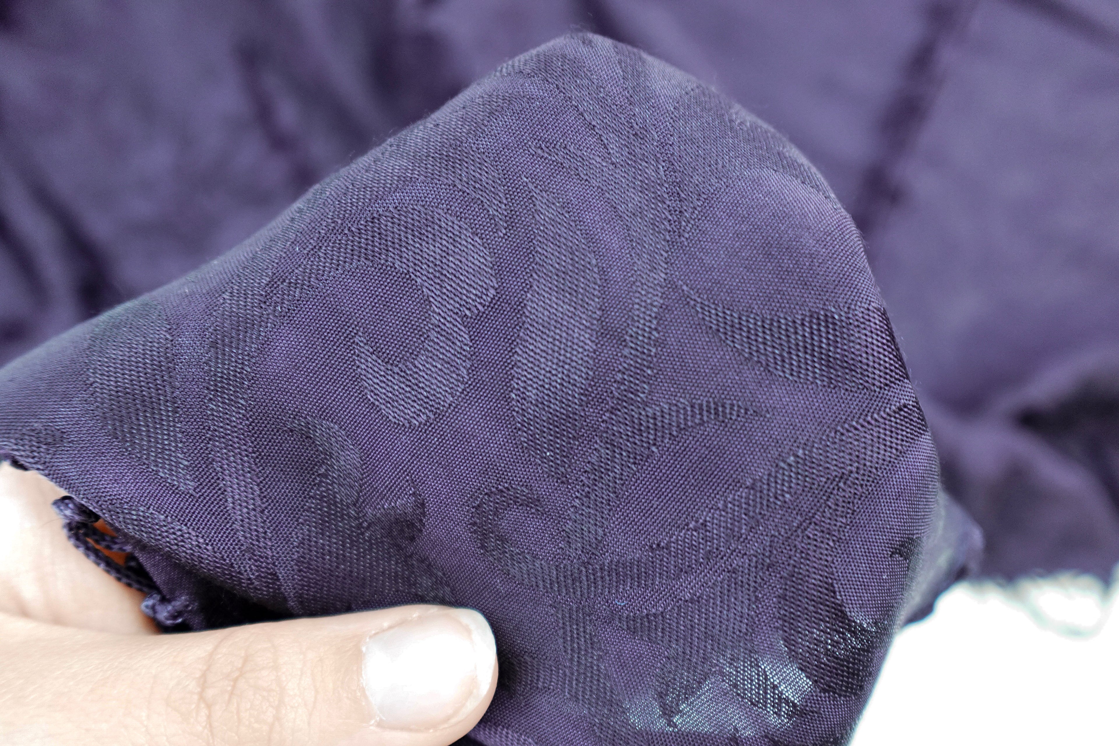Blackberry Tone On Tone Church Scarf with Fringe