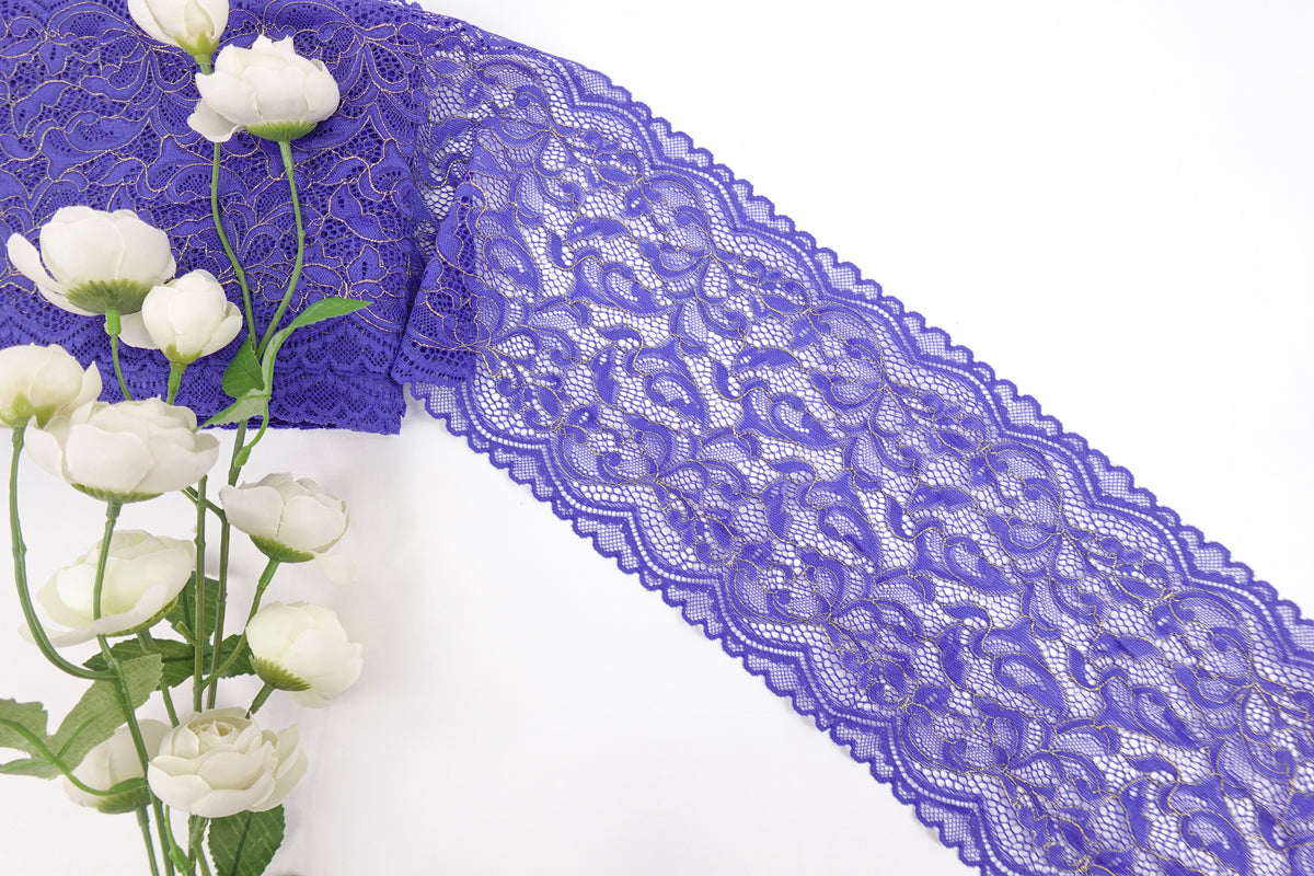 Light Royal Blue 6.5" Lace