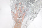 Silver Glitter & Sequin Bridal Lace
