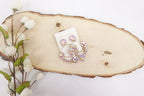 Extra Large Gold Toned Purple Colored Crystal Dangle Earrings
