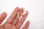 Gold Plated Crystal Squared Hoop Earrings