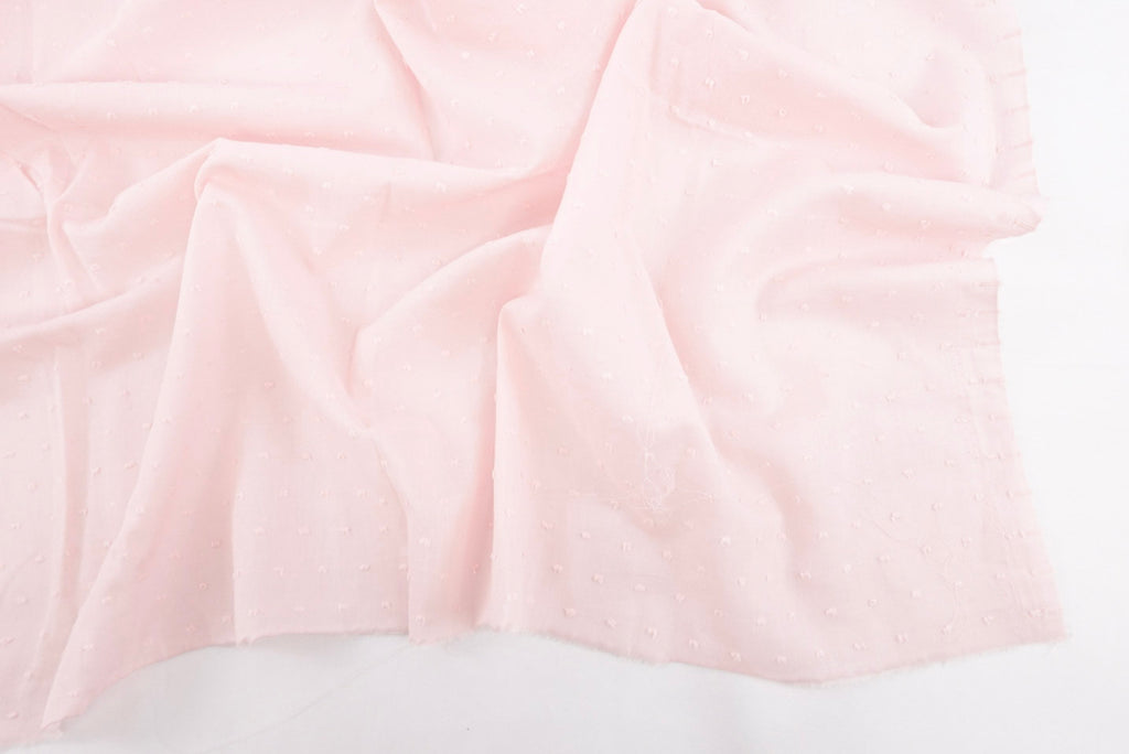 Fairytale Pink 100% Cotton Swiss Dot