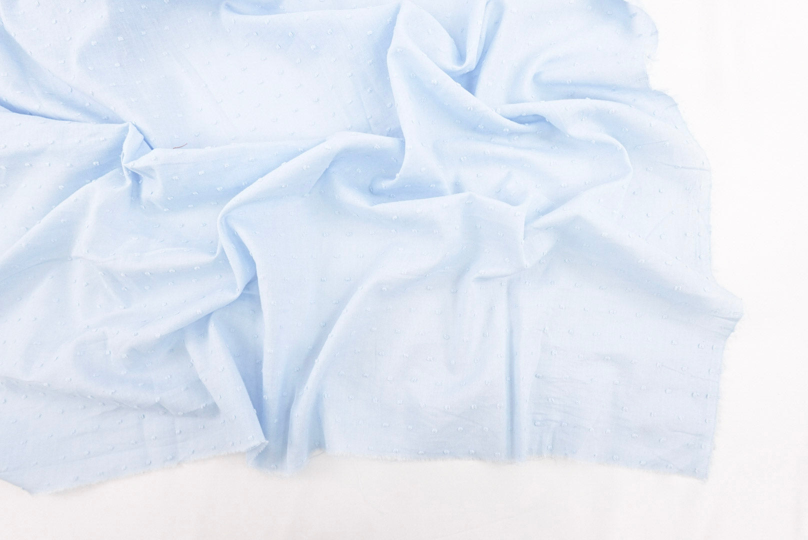 Cinderella Blue 100% Cotton Swiss Dot