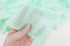 Spring Mint 100% Cotton Swiss Dot