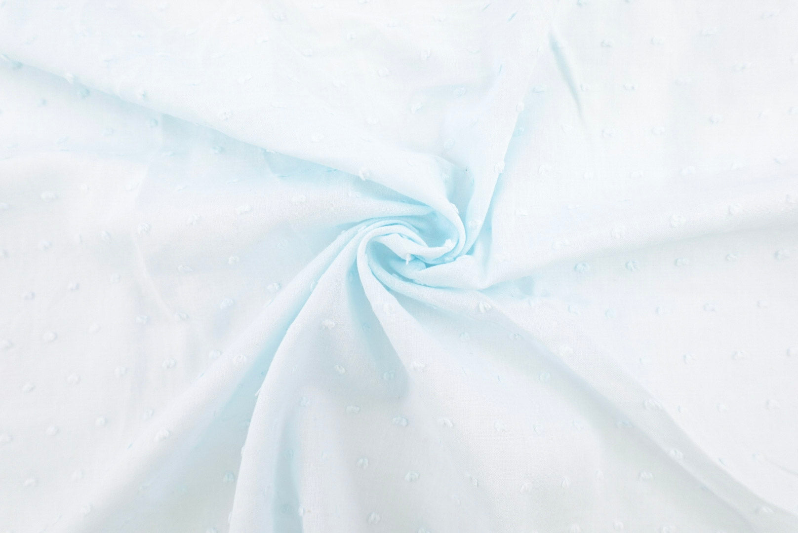 Sky Blue 100% Cotton Swiss Dot