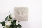 Gold Dipped Cubic Zirconia Pearl Small Drop Earrings