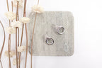 Silver Toned Chunky Door-Knocker Drop Earrings