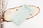 Mint Roses Design Two Tone Church Scarf with Frayed Edge