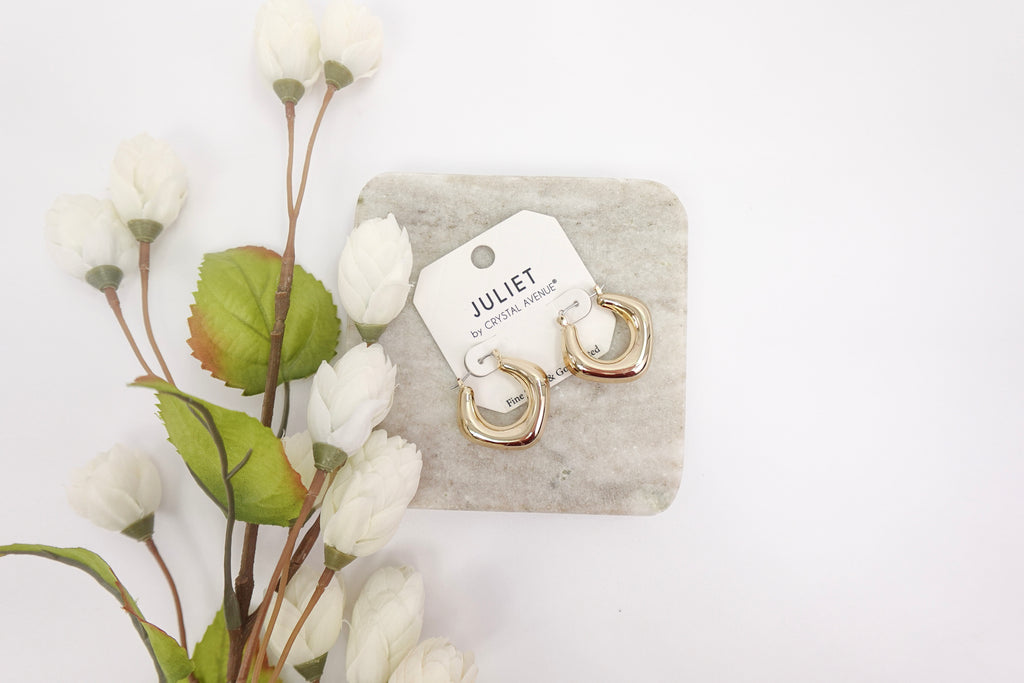 Gold Plated Chunky Hoop Earrings