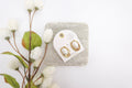 Stainless Steel Gold-Toned Pearl Chunky Stud Earrings