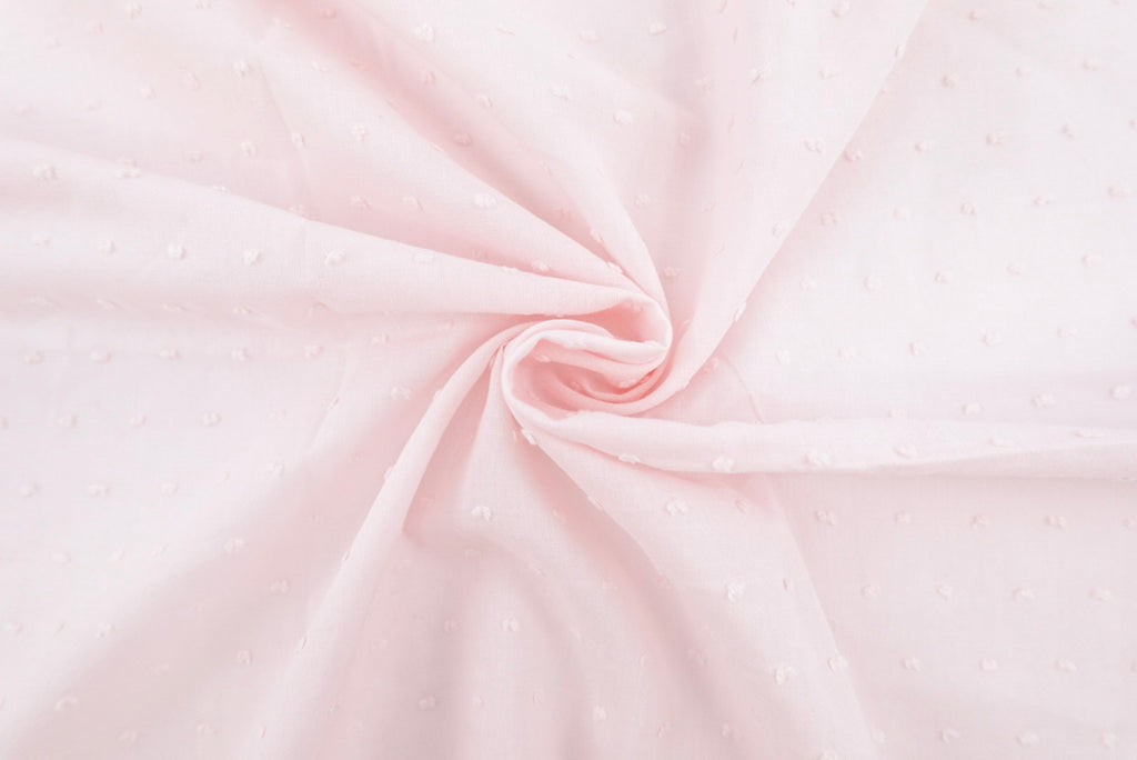 Fairytale Pink 100% Cotton Swiss Dot