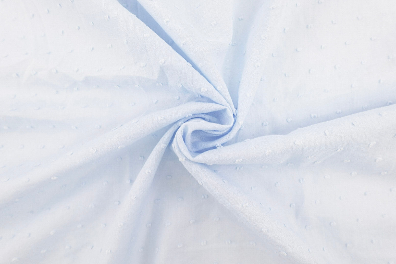 Cinderella Blue 100% Cotton Swiss Dot