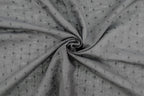 Black 100% Cotton Swiss Dot