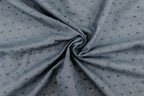 Navy 100% Cotton Swiss Dot