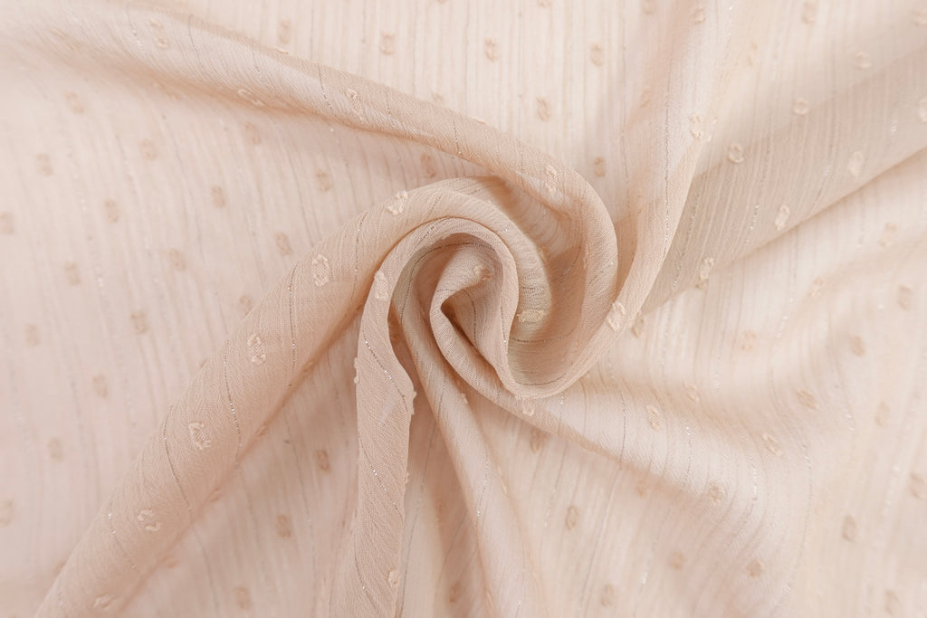 Filbert Swiss Dot Chiffon with Metallic Details