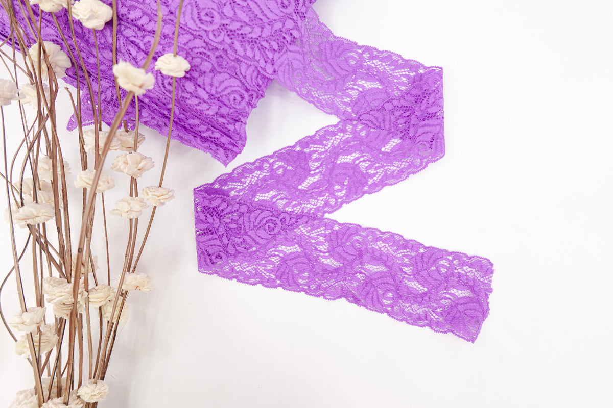 Bright Purple 2.5" Lace Trim